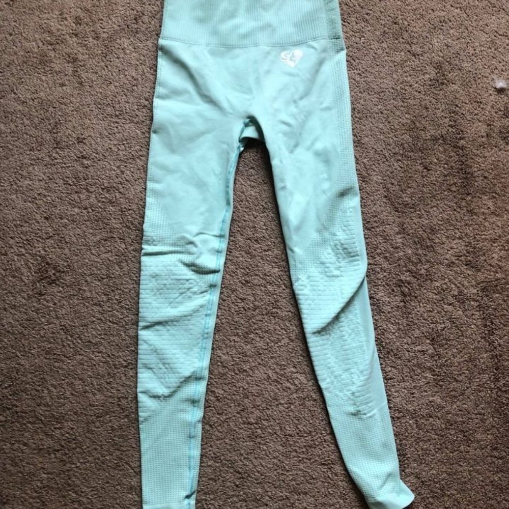 S Women's Best Power Seamless Leggings - Bleached Aqua